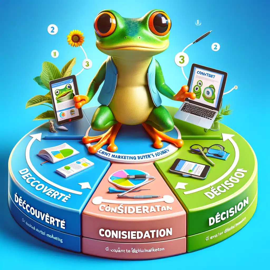 Image IA grenouille pour référencement site web