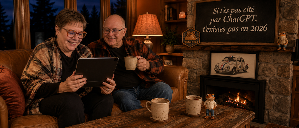 Comptable québécoise des Laurentides à son bureau découvre alsoasked.com pour être cité dans les recherches IA