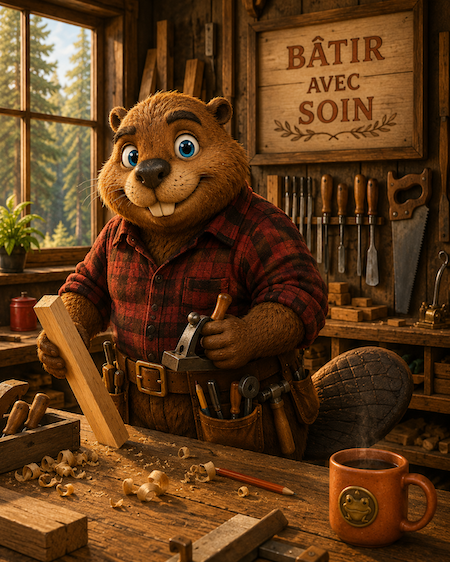 Maurice le Castor représentant Froggy dans le secteur construction et artisans