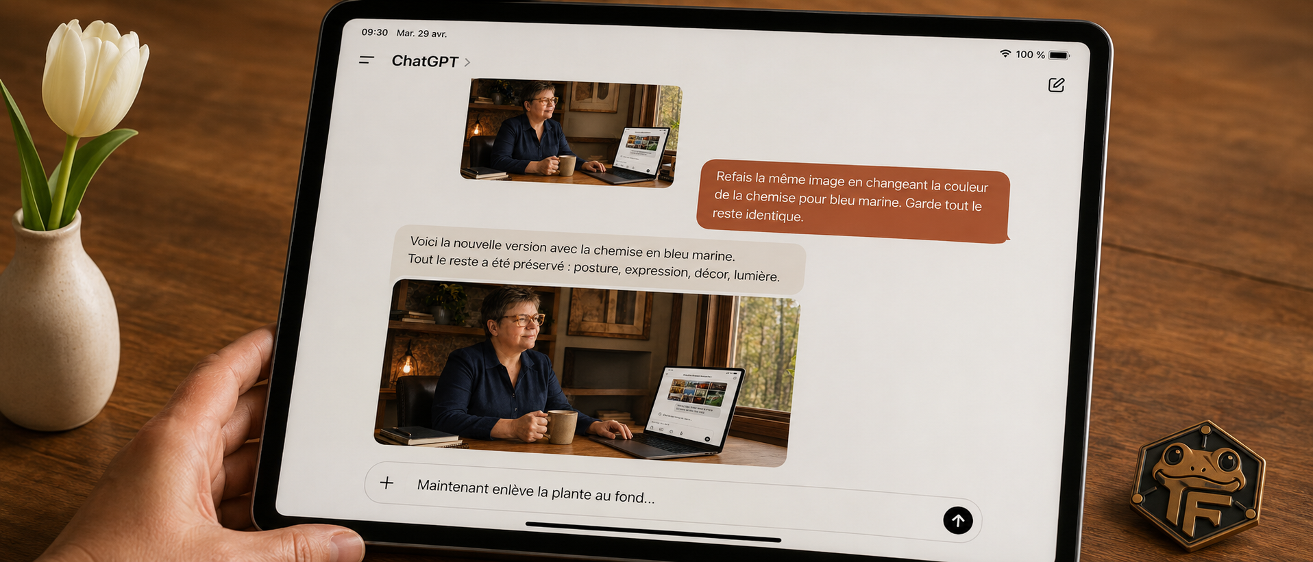 Rotation de quatre types de contenu pour une page Facebook d'entreprise
