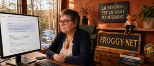 Valérie Payotte de Froggy-Net consulte les AI Overviews Google pour PME