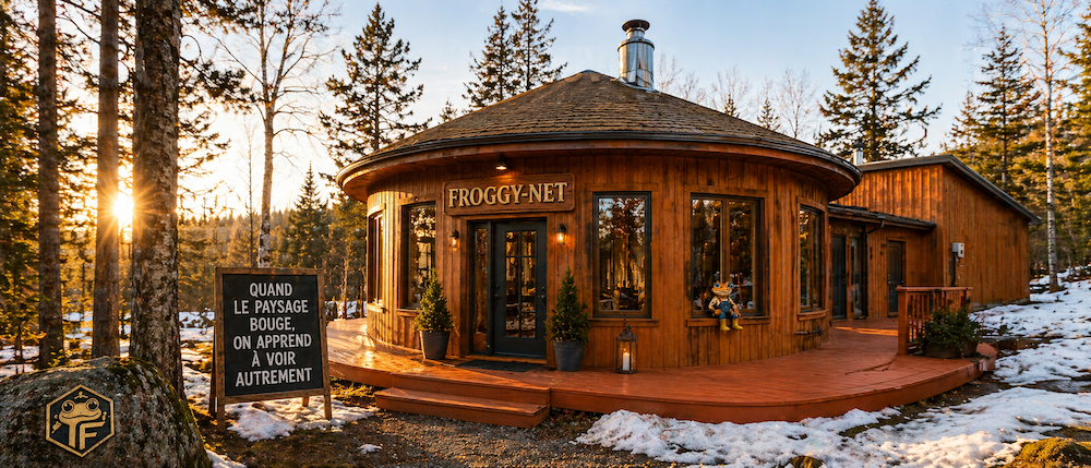 Maison Froggy-Net dans les Laurentides illustrant la mutation SEO 2026