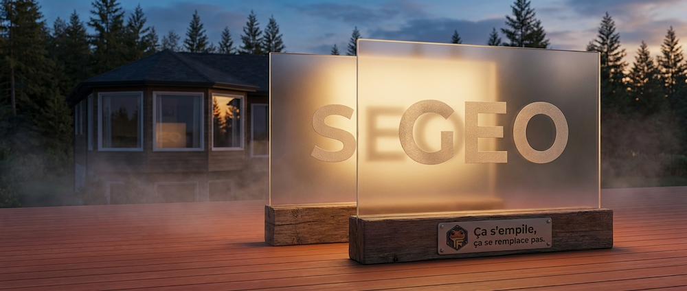 plaques verre SEO GEO superposees deck Maison Froggy s'empilent se remplacent pas