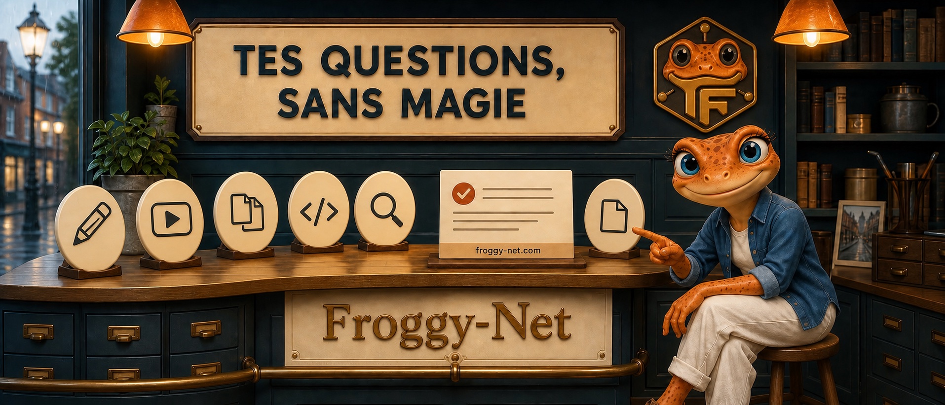 Mini Froggy répond sans magie aux questions sur la visibilité des contenus dans Google.