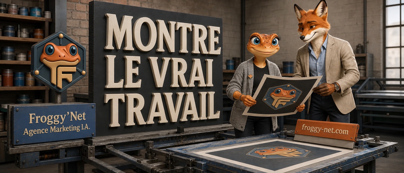 Mini Froggy transforme une idée pour les réseaux sociaux en publications qui expliquent, montrent et font parler. Illustration de la section 4.