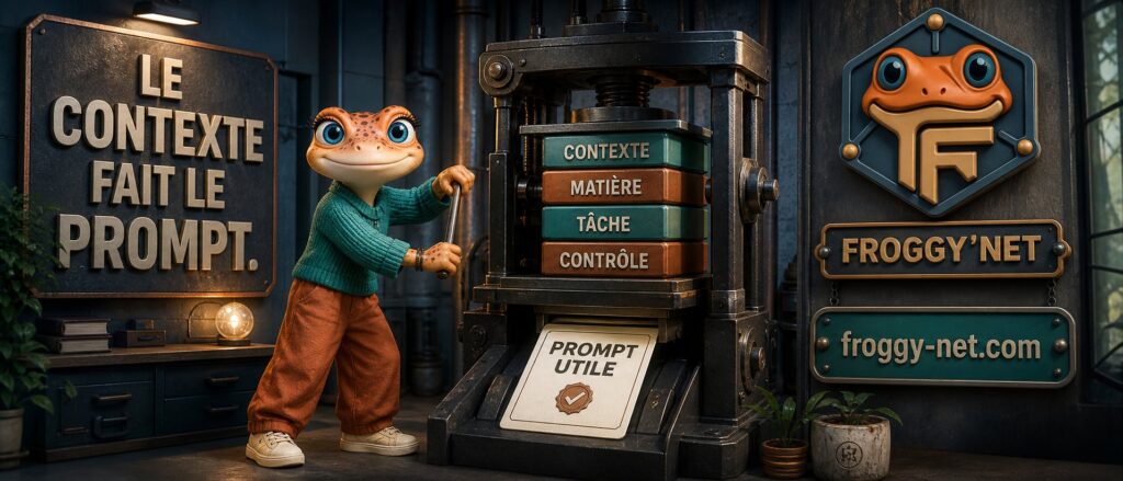 Mini Froggy Teen montre que le contexte fait le prompt : la matière de l’entreprise avant la formule magique.
