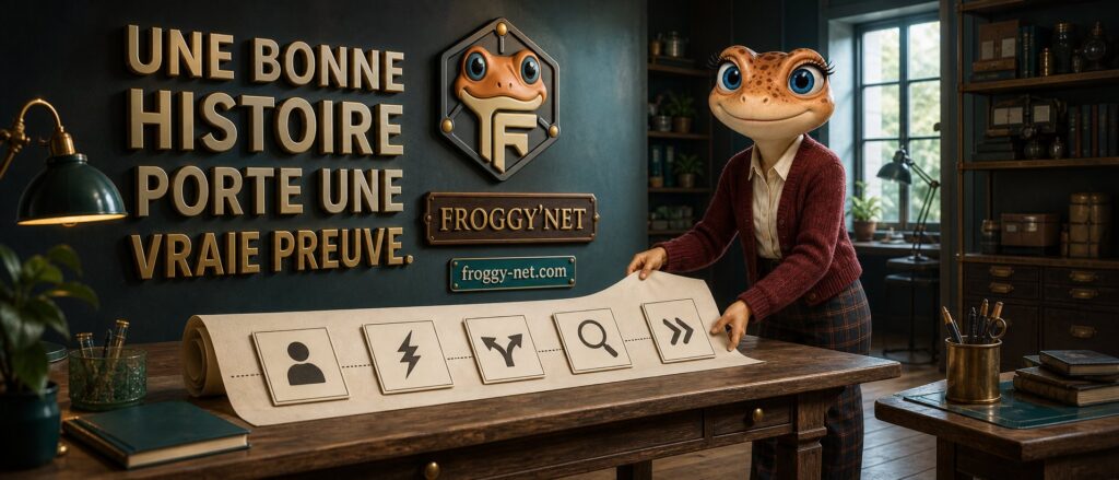 Mini Froggy Teen raconte une bonne histoire qui porte une vraie preuve, au cœur du récit d’expertise.