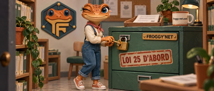 Automatiser le marketing d'une clinique en respectant la Loi 25 : Mini Froggy verrouille le classeur des dossiers