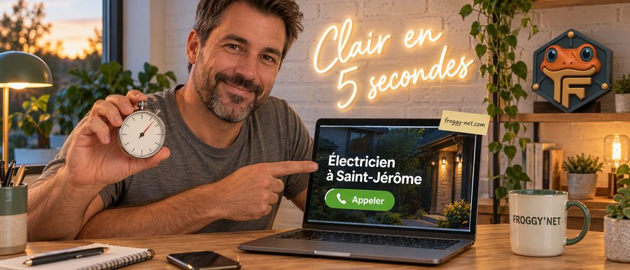 Être trouvé sur Google et les IA : le test des cinq secondes sur la page d'accueil