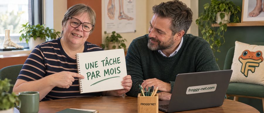Automatiser le marketing d'une clinique une tâche par mois : Valérie montre la méthode à un podiatre des Laurentides
