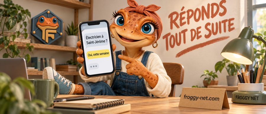 Être trouvé sur Google et les IA : une question de client et sa réponse directe surlignée