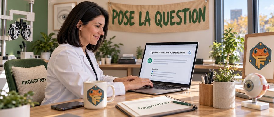 Clinique dans ChatGPT : une optométriste de Laval vérifie si sa clinique est citée dans une réponse IA