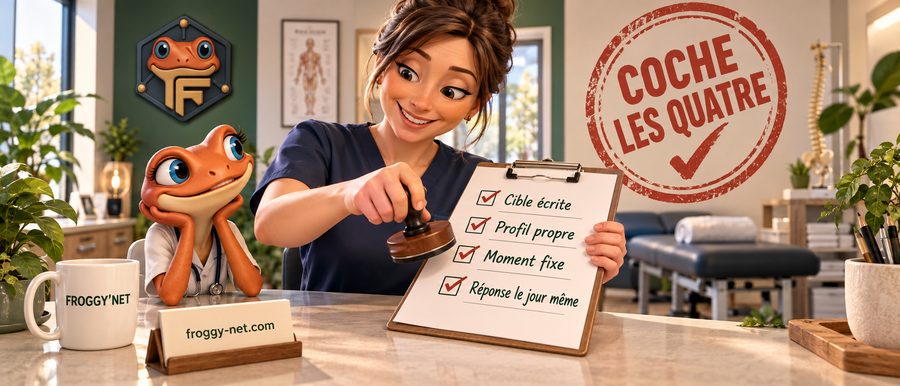 Quand Waalaxy suffit : la propriétaire d'une clinique spécialisée de Saint-Jérôme coche les quatre conditions avec Mini Froggy