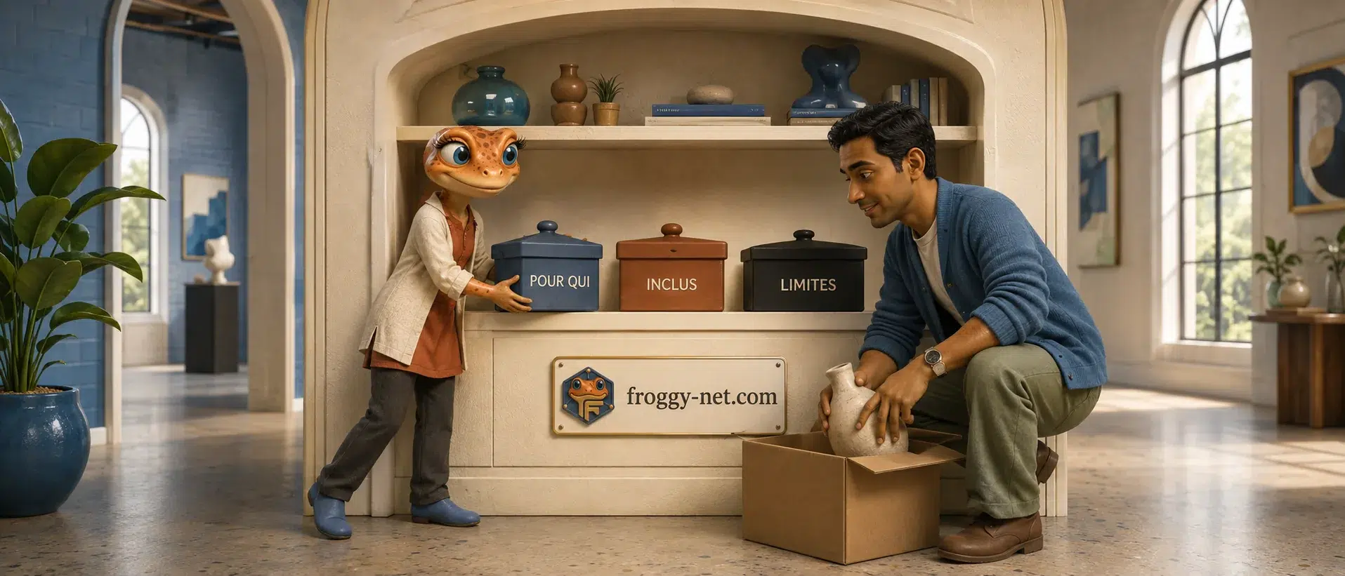 Mini Froggy et un entrepreneur distinguent pour qui une offre est faite, ses inclusions et ses limites.