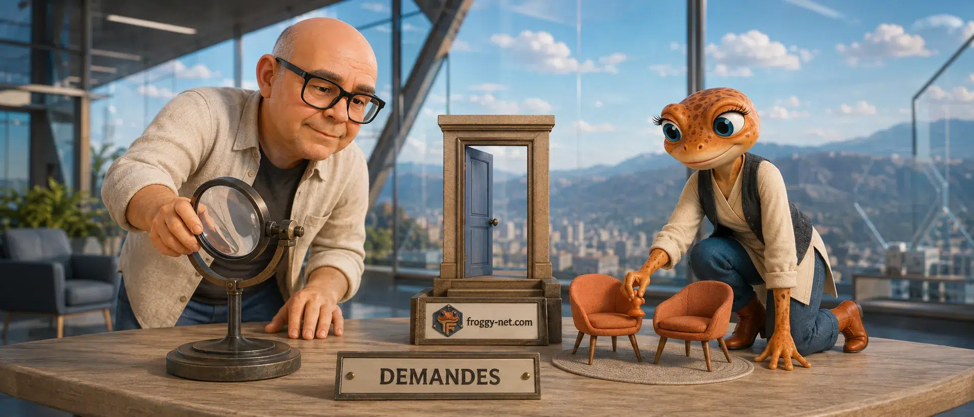 Daniel et Mini Froggy distinguent la découverte du site et les demandes reçues.