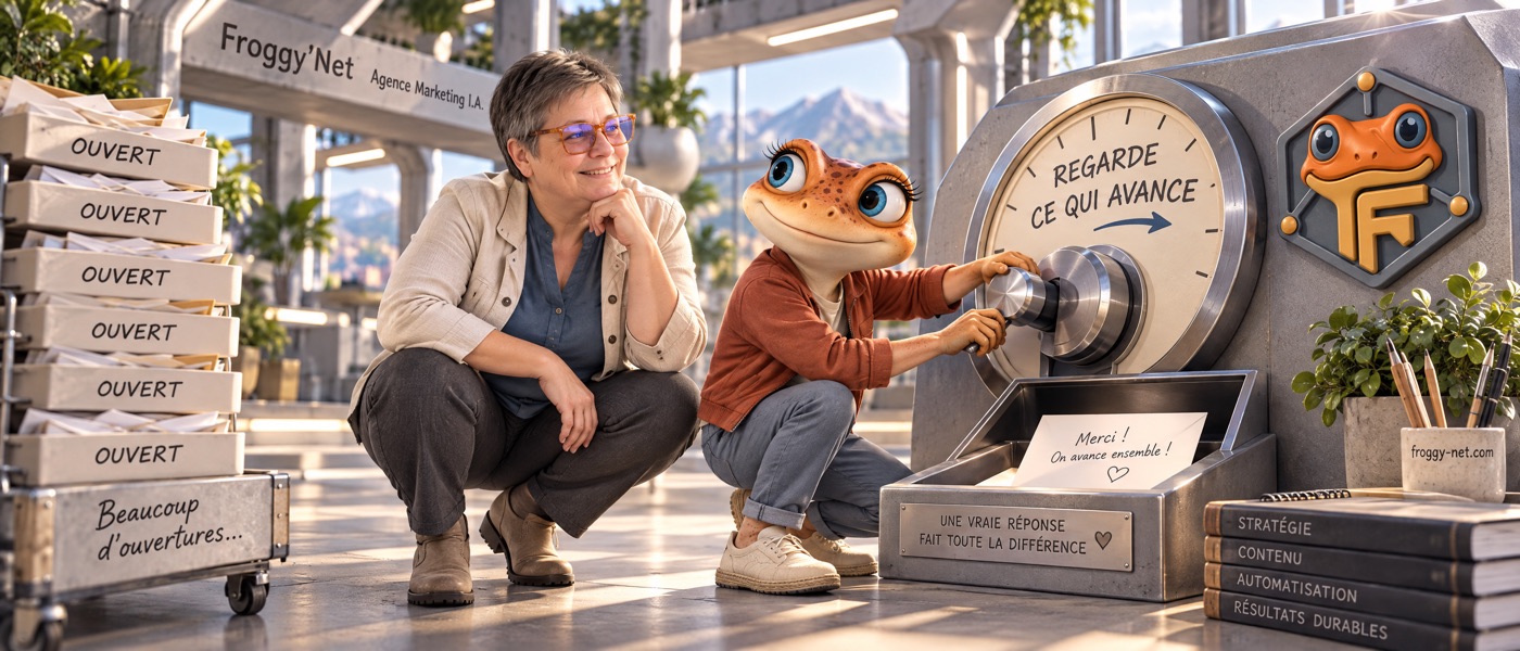 Val et Mini regardent une vraie réponse plutôt que le seul compteur d’ouvertures.