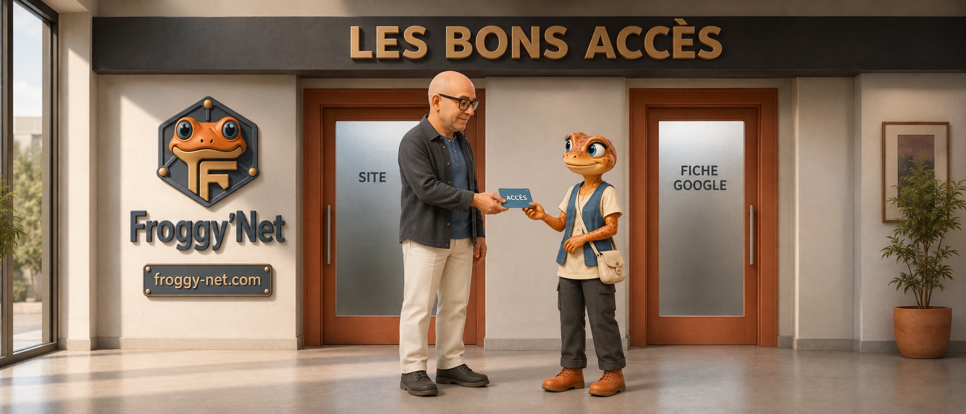 Dan remet à Mini un accès nominatif au site et à la fiche Google.