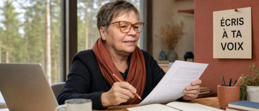 Contenu pour ChatGPT : Valérie Payotte retravaille un texte pour qu’il garde sa voix