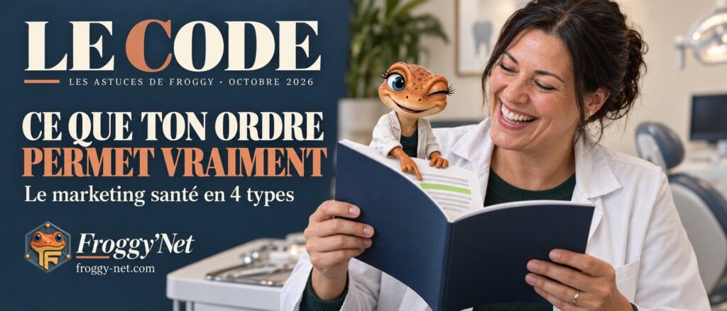 Marketing santé : une propriétaire de clinique dentaire rit en lisant ce que son ordre permet vraiment, Mini Froggy montre la ligne surlignée