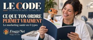 Marketing santé : une propriétaire de clinique dentaire rit en lisant ce que son ordre permet vraiment, Mini Froggy montre la ligne surlignée