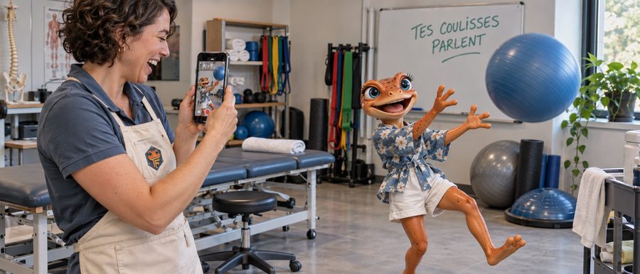 Se faire connaître sur les réseaux : une physiothérapeute filme les coulisses de sa clinique avec Mini Froggy