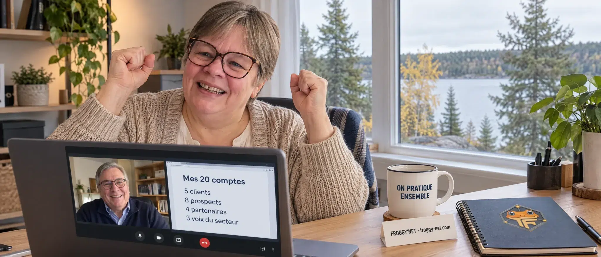 Coaching individuel sur Zoom pour apprendre à commenter sur LinkedIn avec Valérie Payotte de Froggy'Net