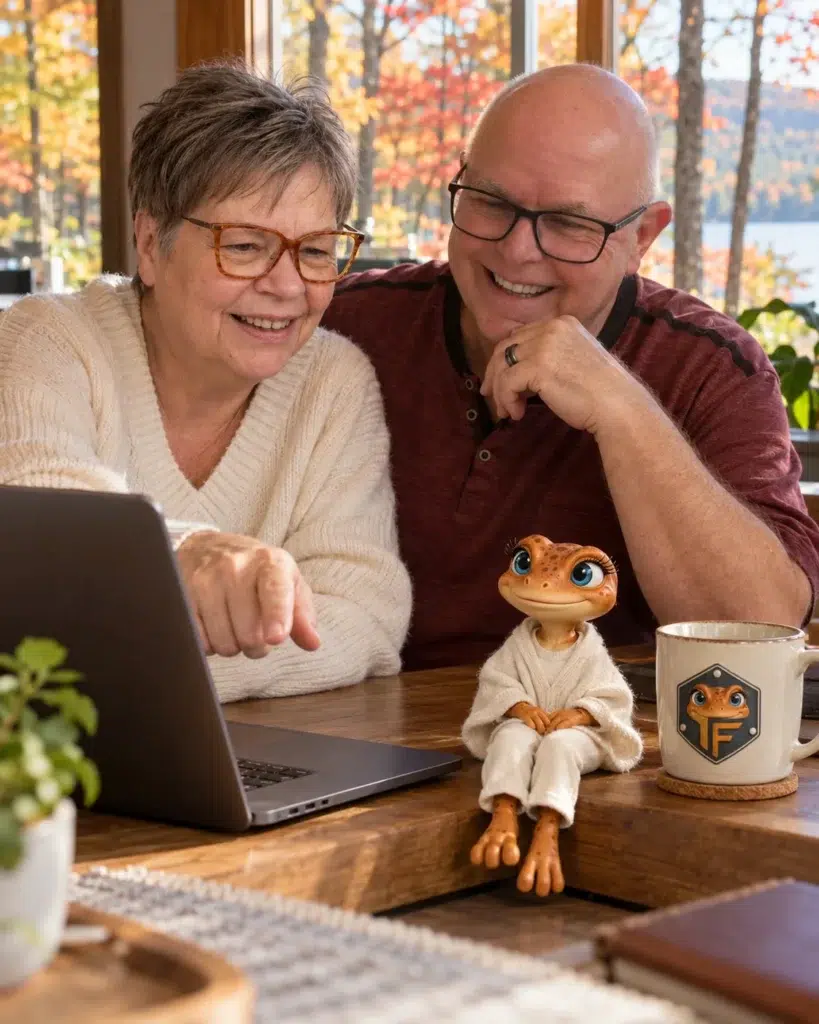 Valérie Payotte et Daniel Chaput à leur table de travail à Sainte-Anne-des-Lacs