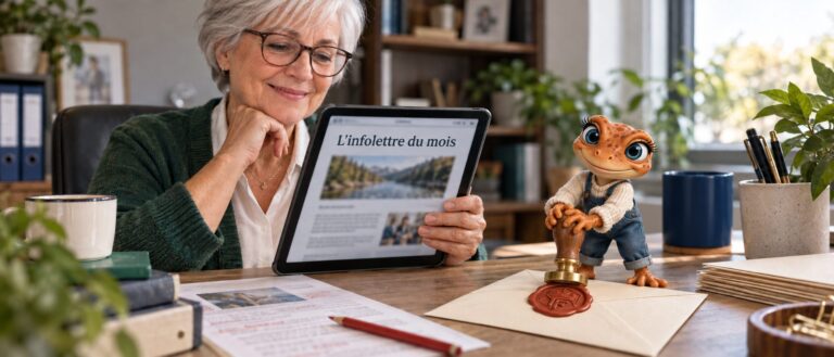 Articles de blogue et infolettres : une propriétaire de cabinet comptable relit son infolettre du mois