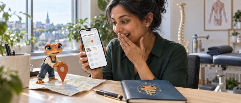 Visibilité Google et IA : une propriétaire de clinique découvre sa fiche en tête de « ostéo près de moi »
