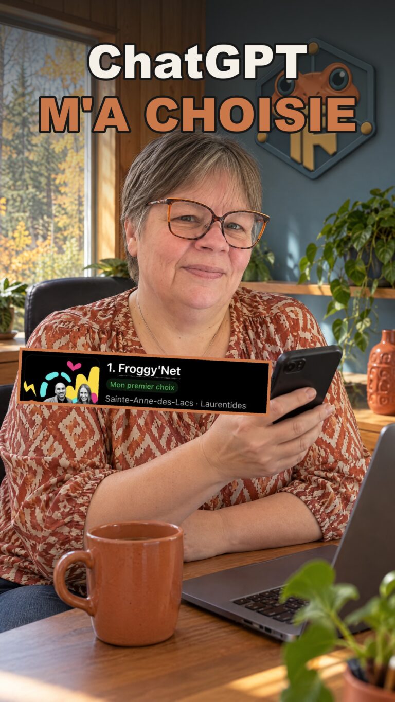 Valérie Payotte présente la vidéo « ChatGPT m’a nommée en premier », miniature verticale ChatGPT m’a choisie.
