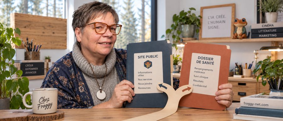 Politique de confidentialité : Valérie Payotte distingue le site public du dossier de santé avec deux dossiers fermés